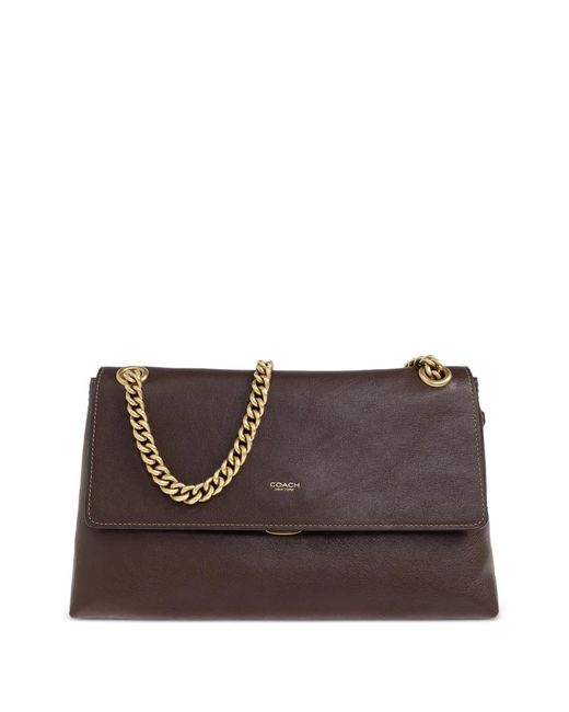 COACH Brown 30 Chelsea Chain Shoulder Bag