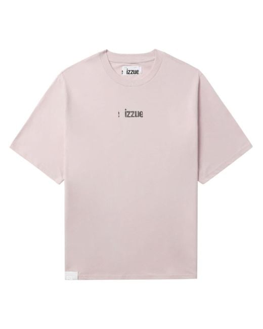 Izzue T-Shirt mit Logo-Print in Pink für Herren