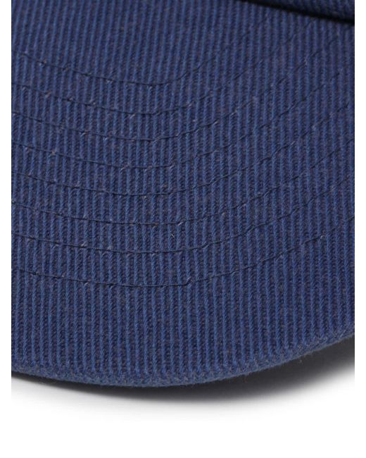 Doublet Blue Appliqué-detail Corduroy Cap for men