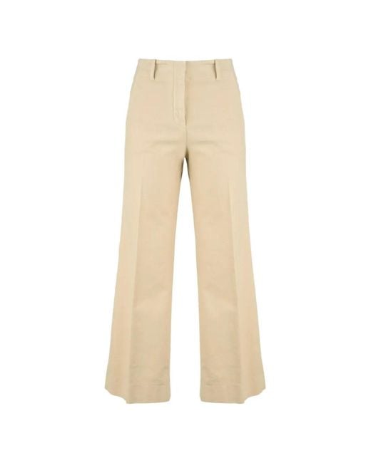 Incotex Natural Pressed-Crease Wide-Leg Trousers