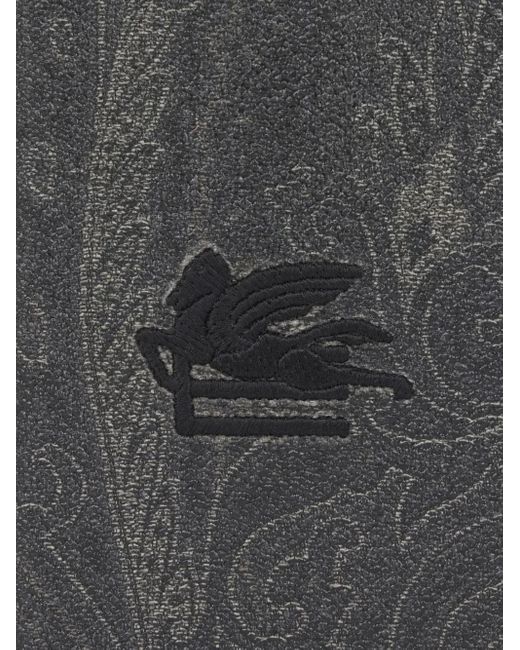 Etro Gray Essential Arnica Passport Case With Pegaso for men
