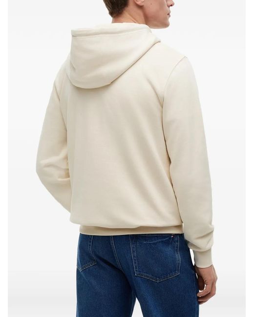 Tommy Hilfiger White Hoodie À Logo Brodé for men