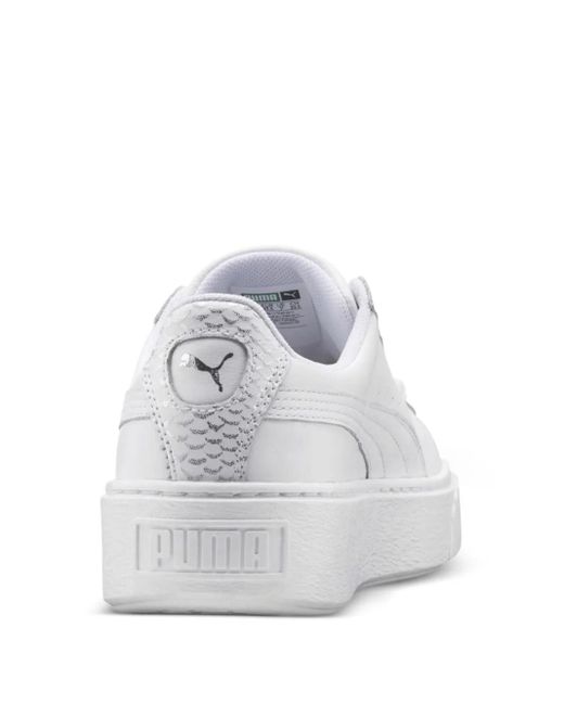 PUMA White Platform Ocean Sneakers