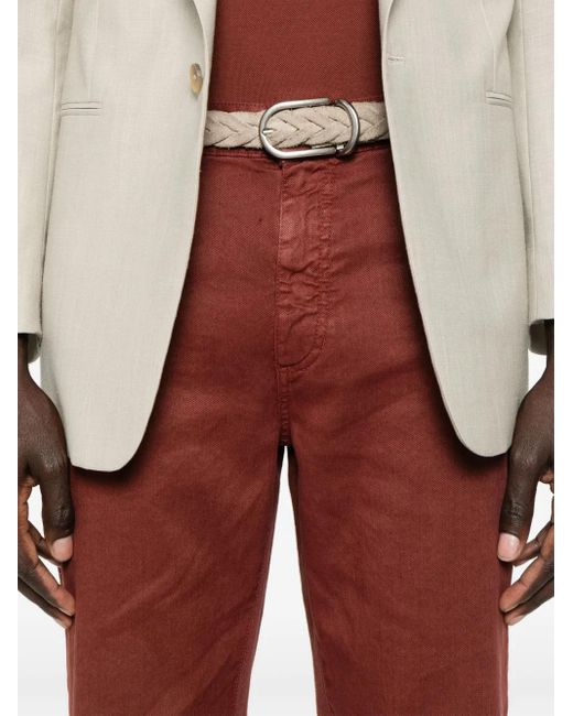 Vaqueros con parche del logo Zegna de hombre de color Red