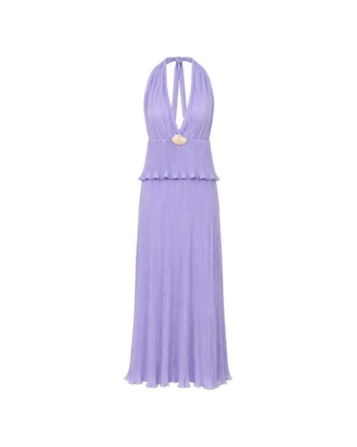 Baobab Purple Pleated Merida Maxi Dress