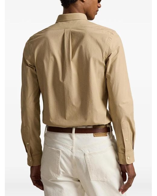 Polo Ralph Lauren Natural Slim Fit Stretch-Poplin Shirt for men