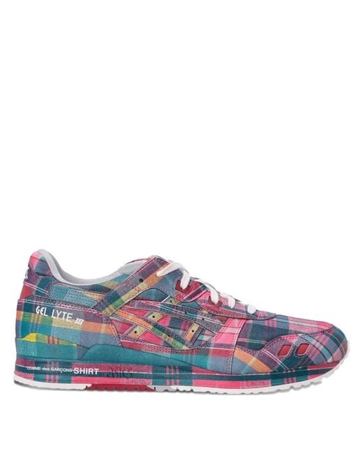 Asics Blue X Comme Des Garçons Leather Sneakers for men