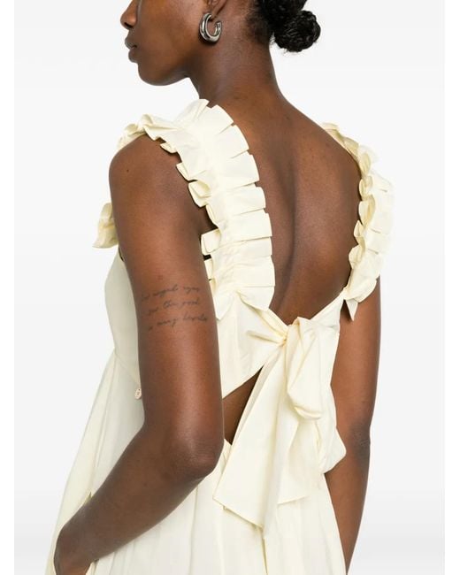 Liu Jo White Ruffled Maxi Dress