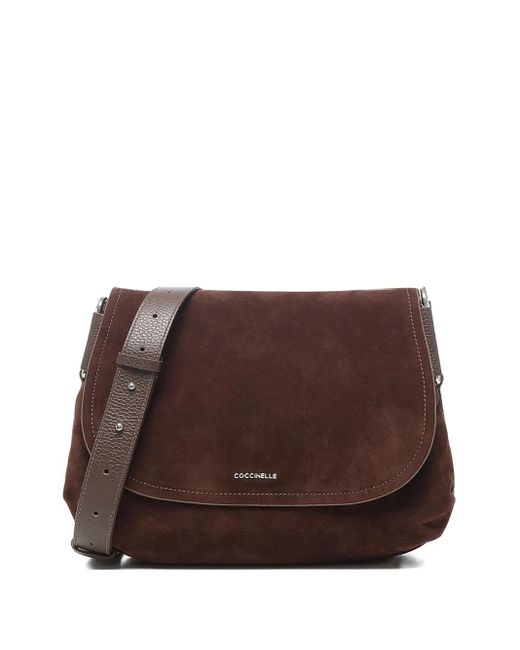 Bolso de hombro de ante Coccinelle de color Brown