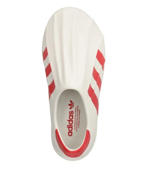 Adidas Pink Adifoam Superstar Three-Stripe Slip-On Sneakers