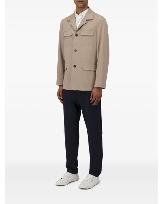 Blazer con bolsillos de parche Harris Wharf London de hombre de color Natural