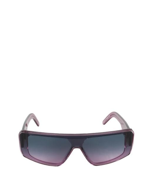 Rick Owens Blue Performa Geometric Sunglasses