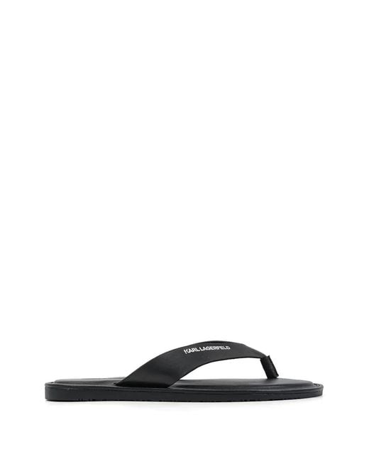 Karl Lagerfeld Black Kastor Iv Flip Flops for men