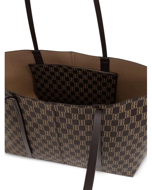 By Malene Birger Brown Abigail Monogram Tote Bag