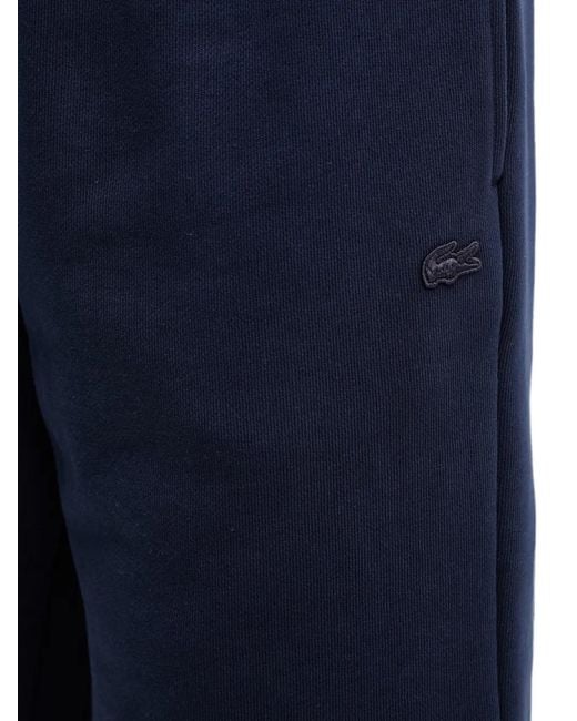 Lacoste Blue Logo-Patch Drawstring Shorts for men