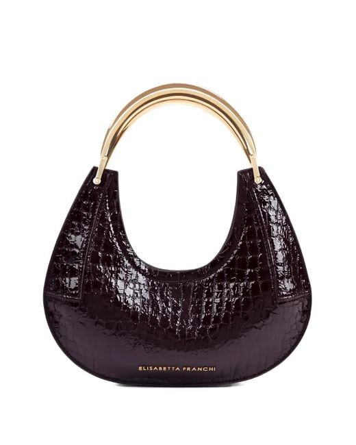 Bolso shopper con efecto de piel de cocodrilo Elisabetta Franchi de color Red