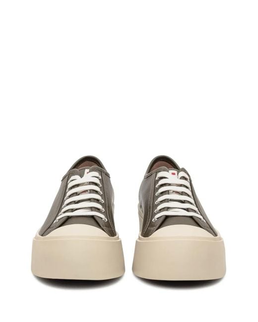 Marni Brown Baskets En Cuir À Plateforme for men