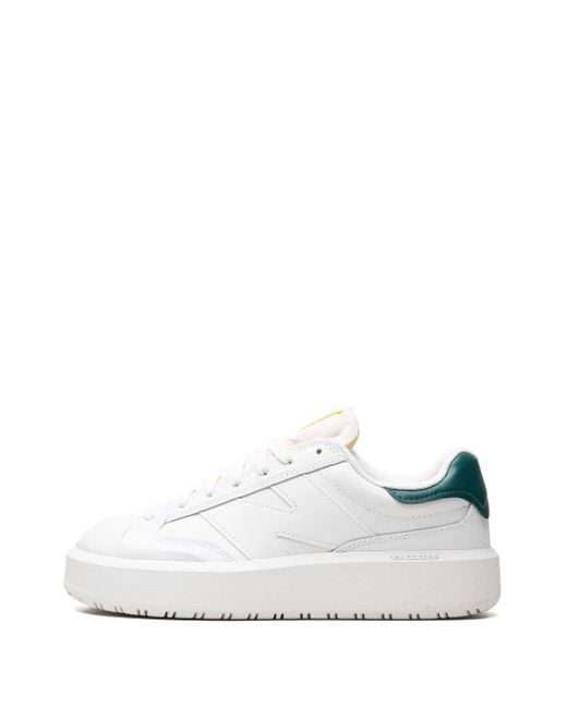 New Balance White Ct302 Leather Sneakers