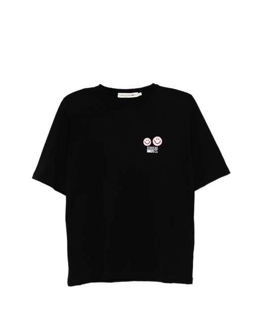 Joshua Sanders Black Smiley-Print T-Shirt