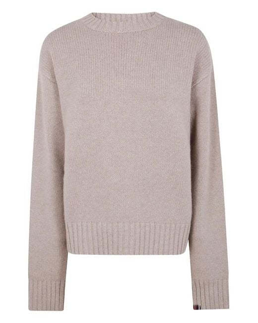 Extreme Cashmere Gray Crew-Neck Cashmere Sweater