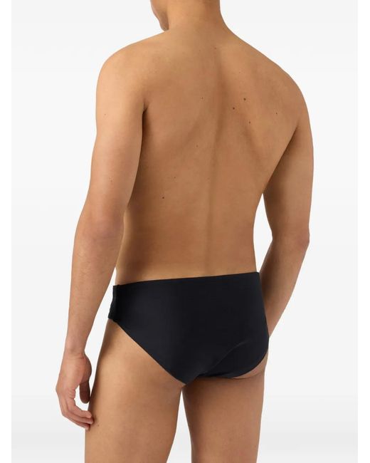 Mc2 Saint Barth Black Short De Bain À Patch Logo for men