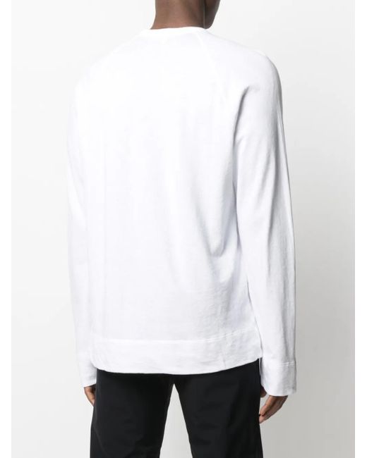 James Perse White Vintage-Fleece Sweatshirt for men