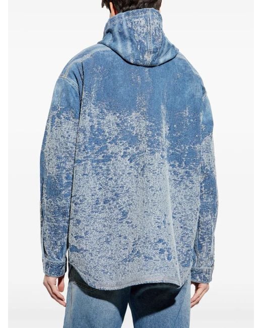 DIESEL Blue D-Dewny-Hood Shirt for men