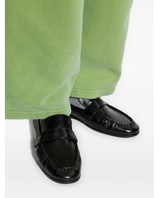 Black Suede Studio Black Arrow Loafers