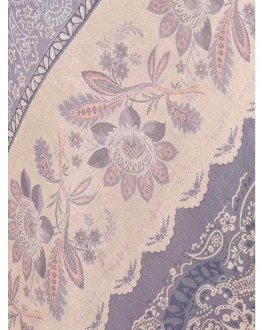 Zimmermann ミックスプリント マキシスカート Purple