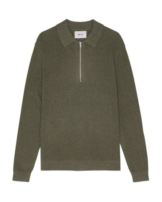 NN07 Green Hansie Polo Sweater for men