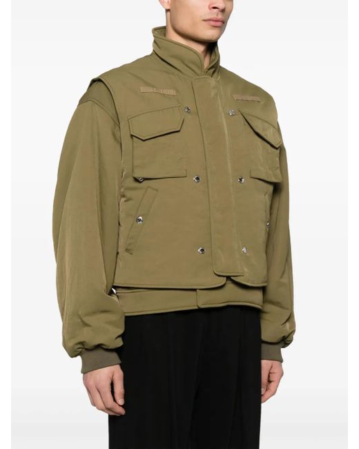 Alexander McQueen Green Double Layer Bomber Jacket for men