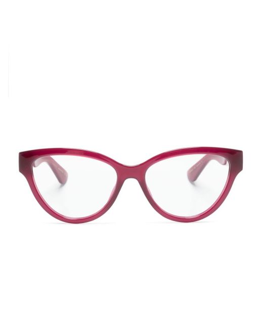 Gucci Pink Cat-Eye-Sonnenbrille mit GG