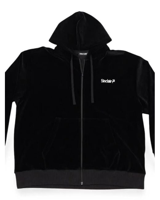 Sinclair Black Zip-Up Sweatshirt for men