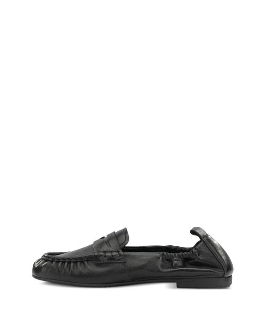 COPENHAGEN Black Elasticated Leather Loafers