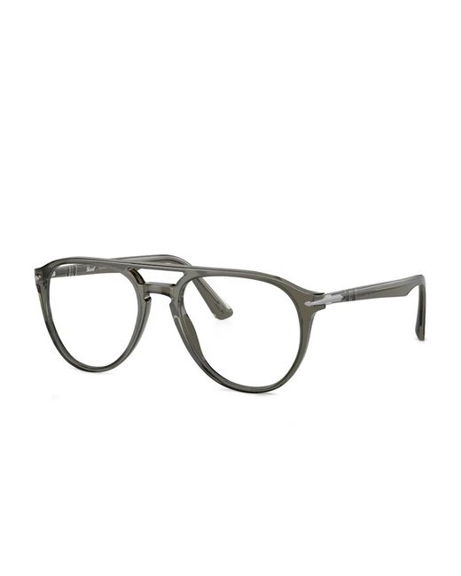 Persol Brown Pilot-Frame Glasses for men