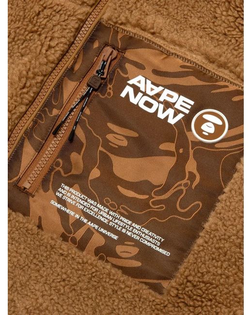 Aape By A Bathing Ape Brown Zip-Up Jacket for men