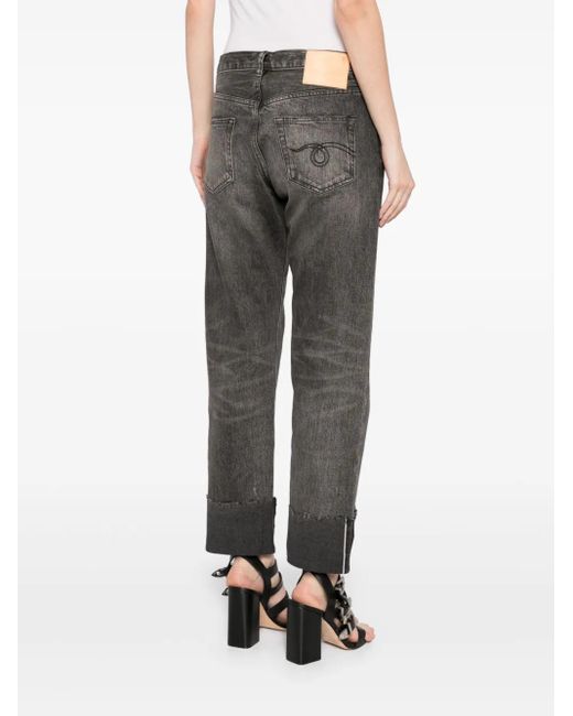 R13 Gray Romeo Cuffed Jeans