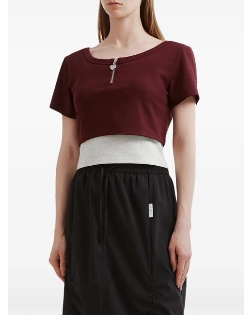 Izzue Purple Zipped T-Shirt