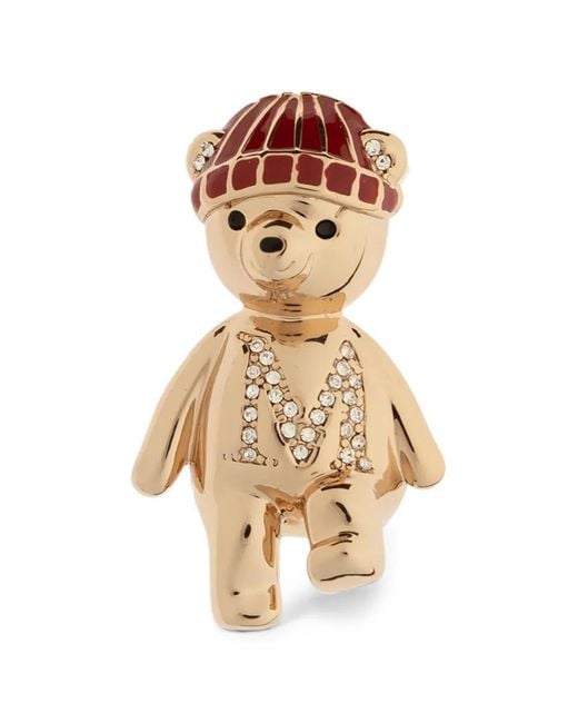 Max Mara Metallic Metal Teddy Bear Brooch