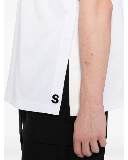 Sacai White Chest Pouch Pocket T-Shirt for men