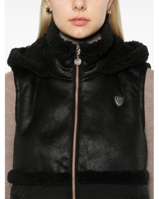 EA7 Black Panelled Gilet