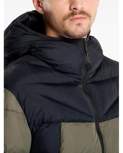 Napapijri Gray Padded Colour-Block Jacket for men