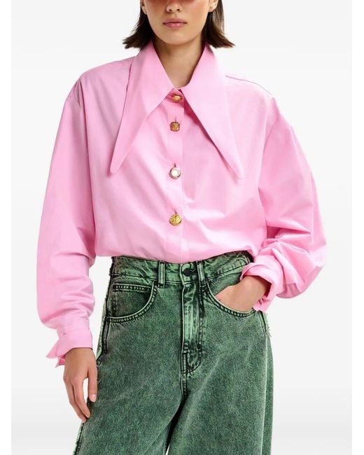 Essentiel Antwerp Pink Collared Button Shirt