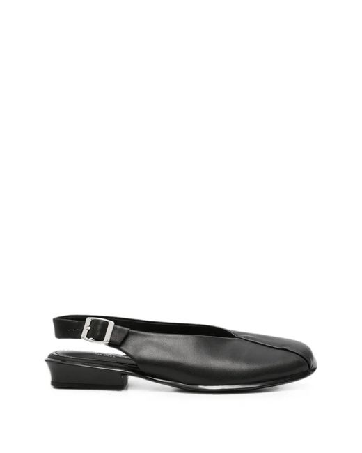 SERGIO MORETTI FIRENZE Black Slingback Square-Toe Pumps