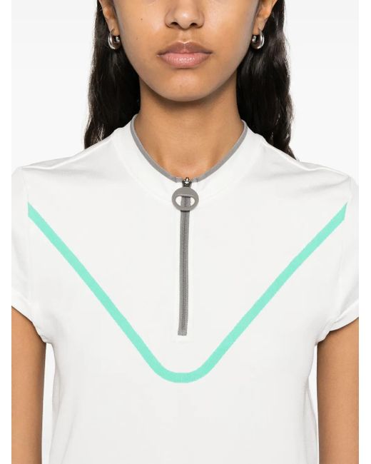 Adidas By Stella McCartney ジップ ポロシャツ White