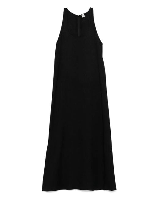 Totême  Mouwloze Midi-Jurk in het Black