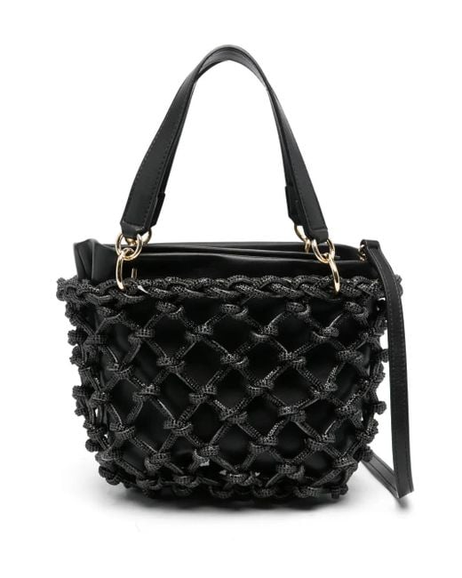 THEMOIRÈ Black Kobo Knots Tote Bag