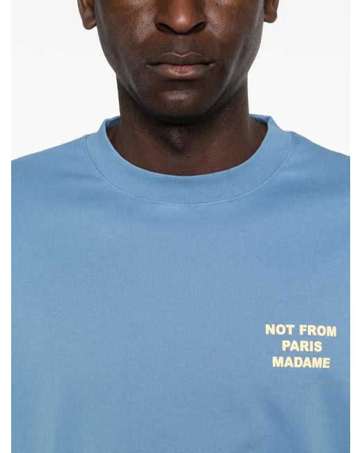 Drole de Monsieur Blue Short-Sleeve T-Shirt for men