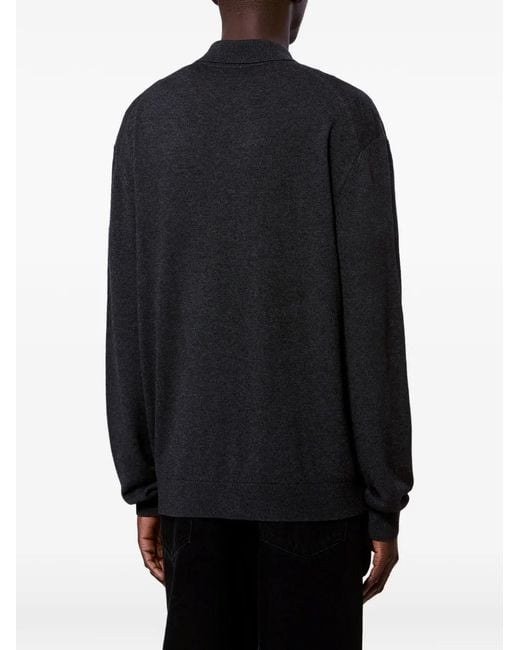 Isabel Marant Black Joris Polo-Collar Sweater for men