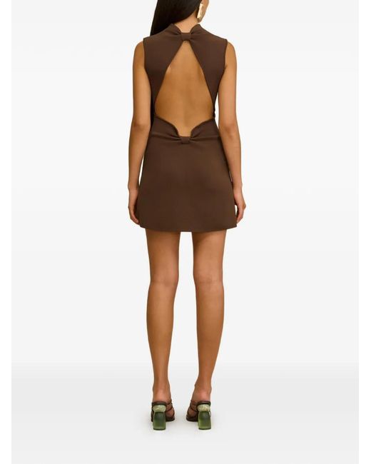Cult Gaia Brown Harlow Cut-Out Mini Dress